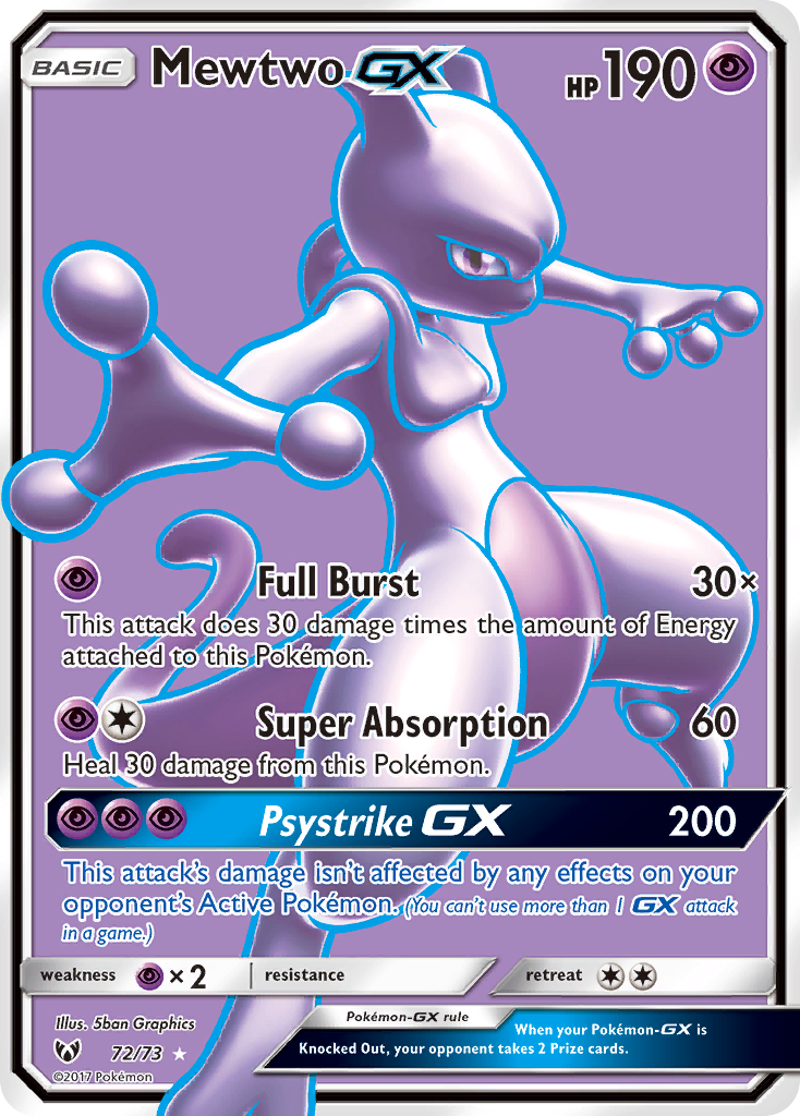 MEWTWO GX - 72/73 - SHINING LEGENDS