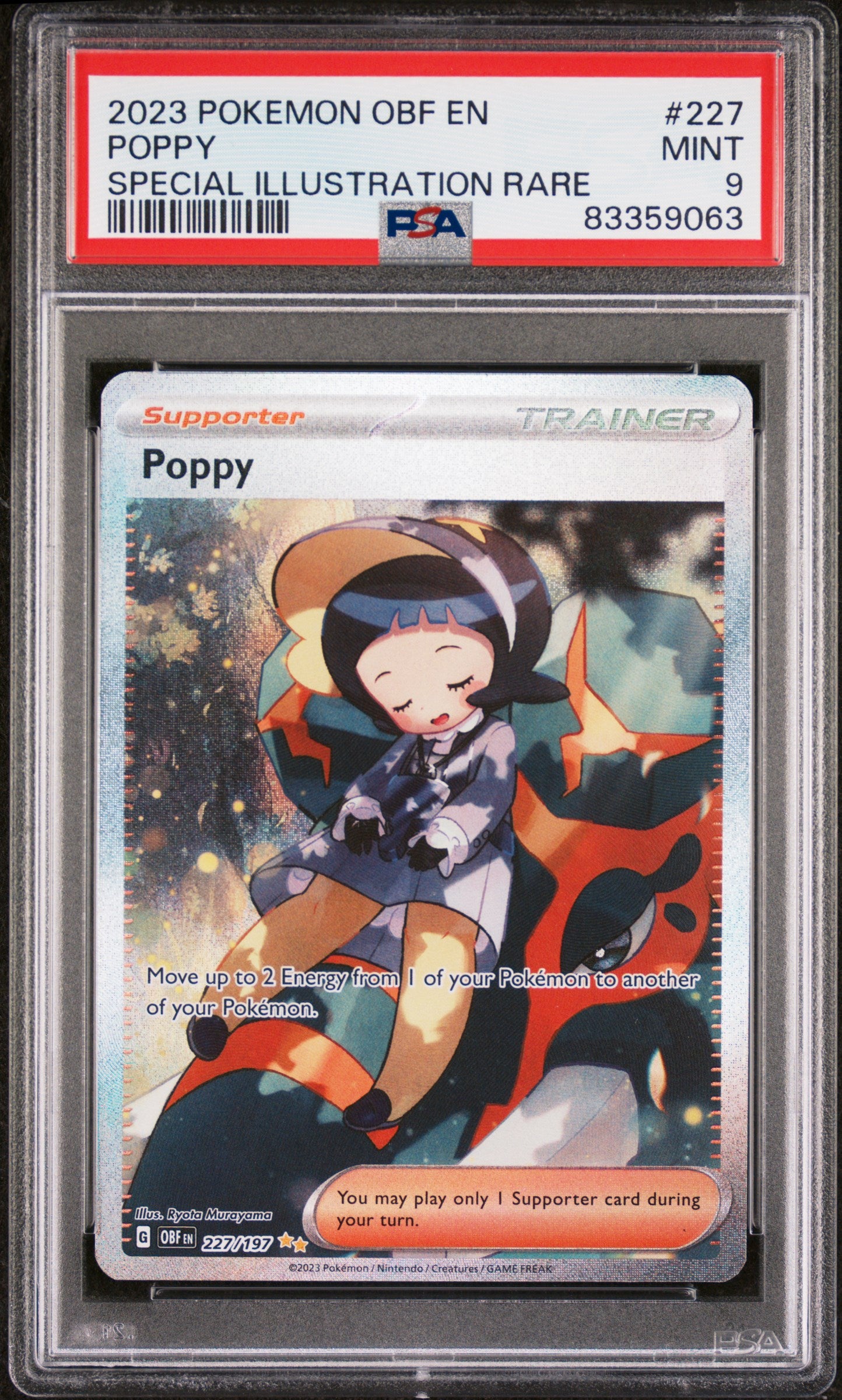 POPPY - 227/197 - SPECIAL ILLUSTRATION RARE - PSA MINT 9