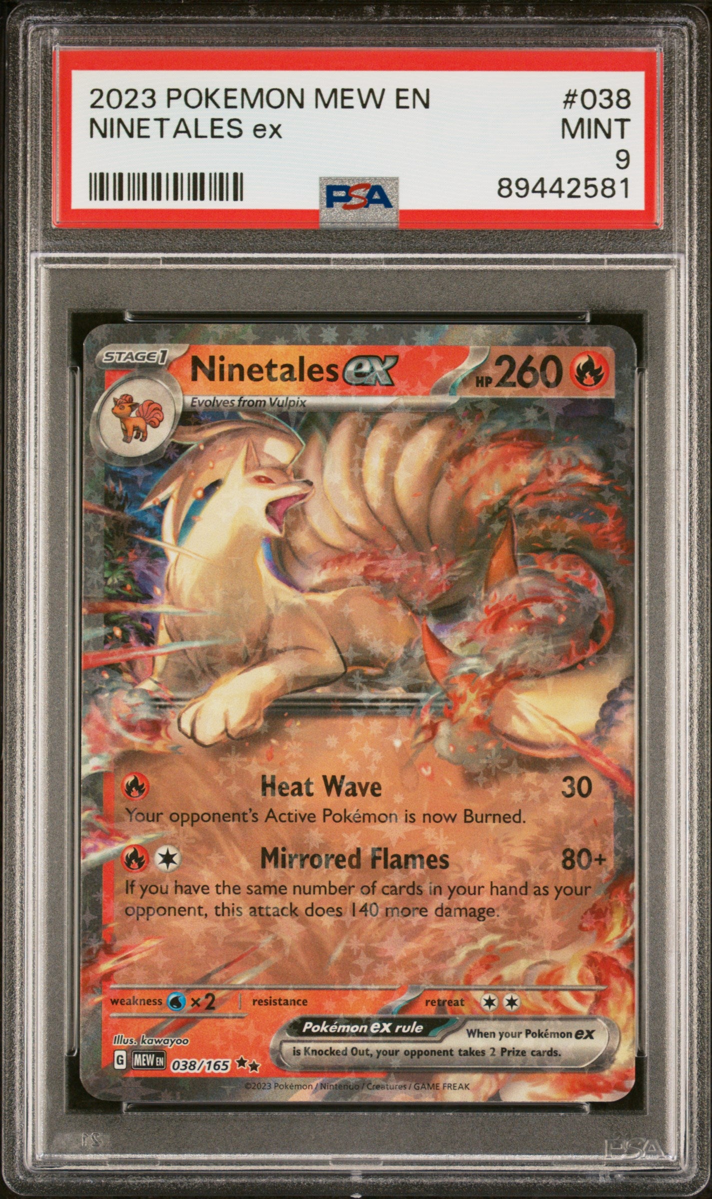 NINETALES EX - 038/165 - PSA MINT 9