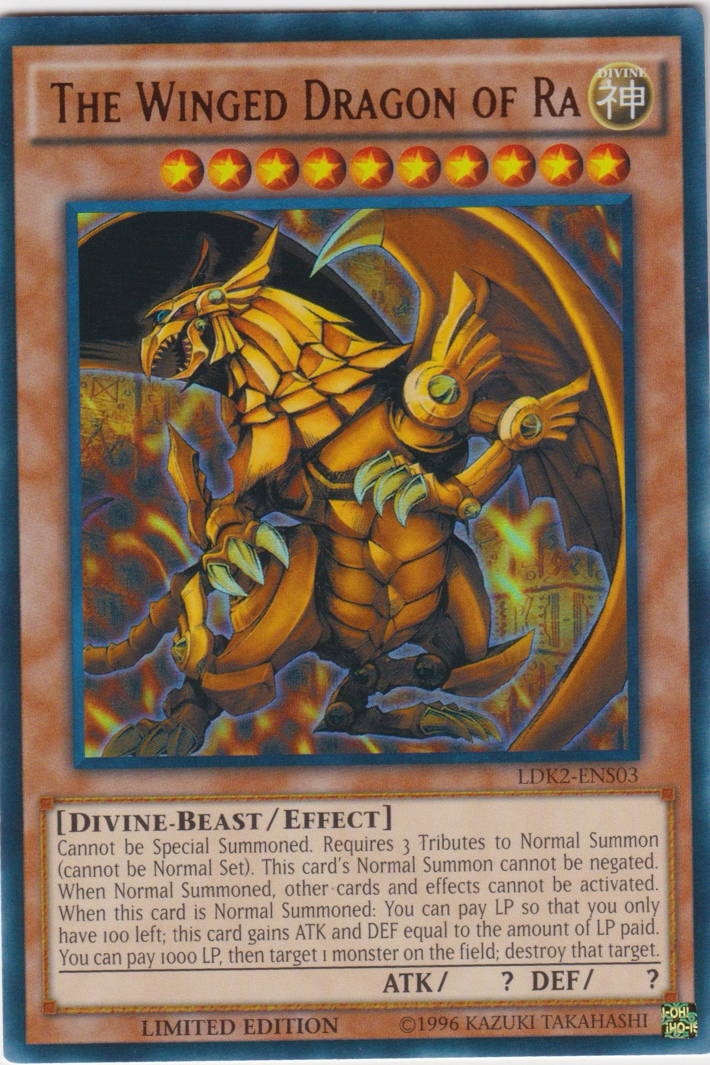 THE WINGED DRAGON OF RA - LDK2-ENS03