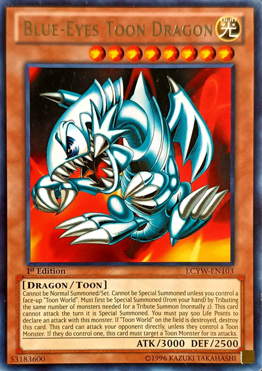 BLUE-EYES TOON DRAGON - LCYW-EN103 - RARE 1ST EDITION