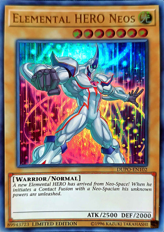 ELEMENTAL HERO NEOS - DUPO-EN102 - ULTRA RARE LIMITED EDITION