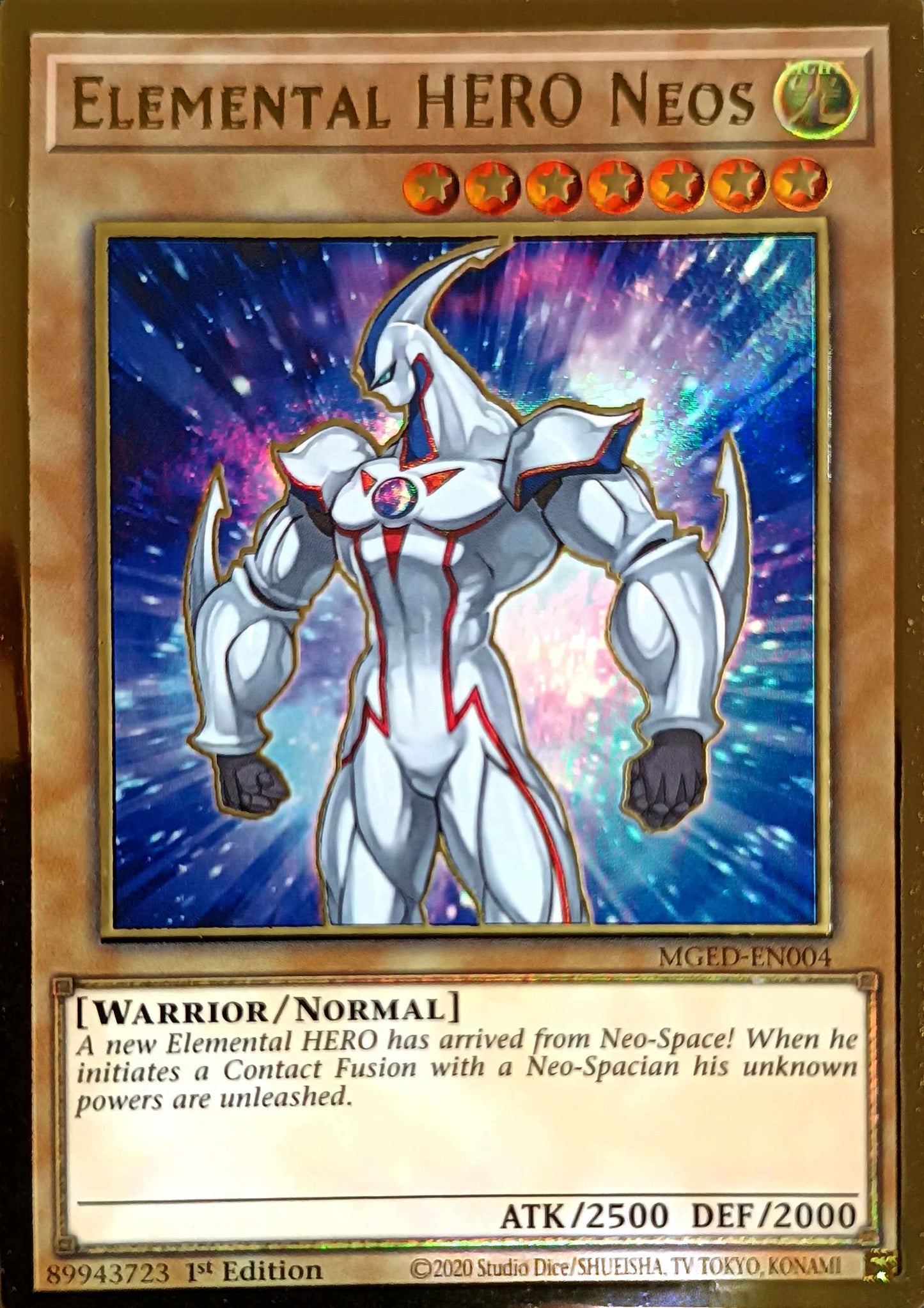 ELEMENTAL HERO NEOS - MGED-EN004 - PREMIUM GOLD RARE 1ST EDITION