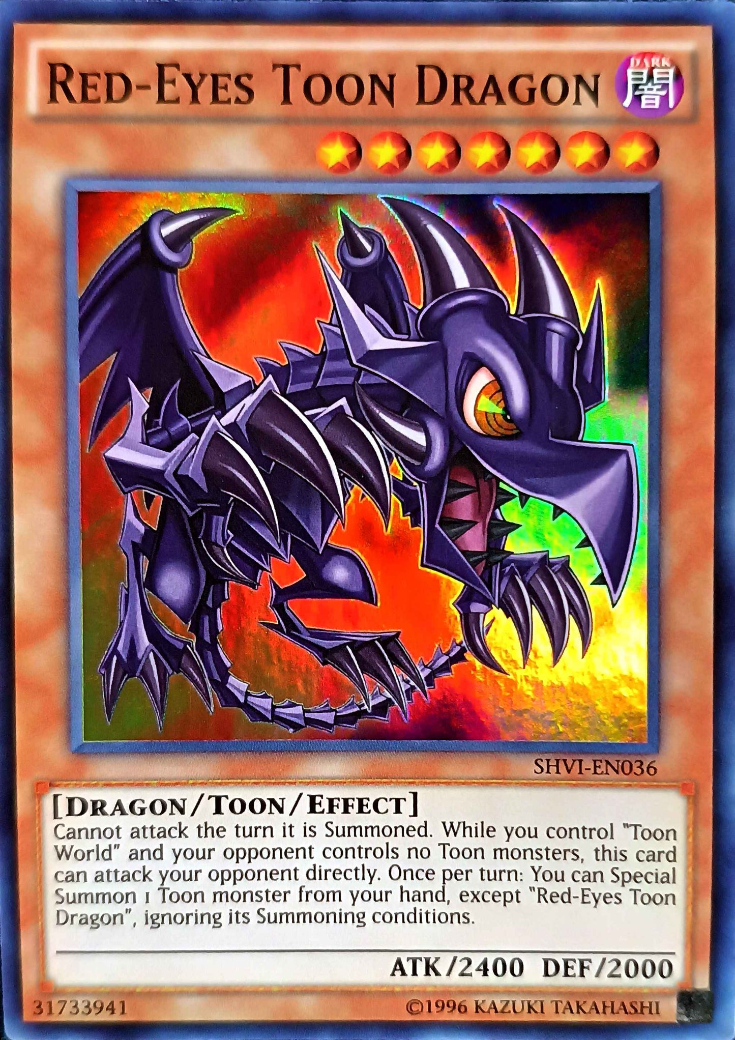 RED-EYES TOON DRAGON - SHVI-EN036 - SUPER RARE UNLIMITED