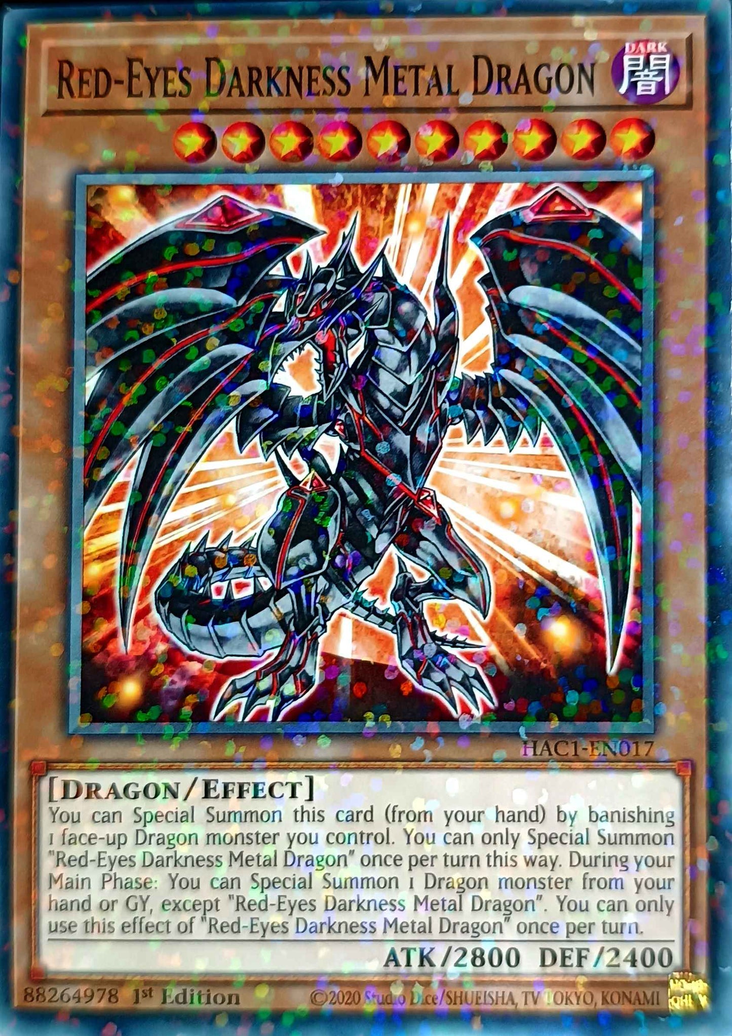 RED-EYES DARKNESS METAL DRAGON - HAC1-EN017 - DUEL TERMINAL - COMMON PARALLEL 1ST EDITION