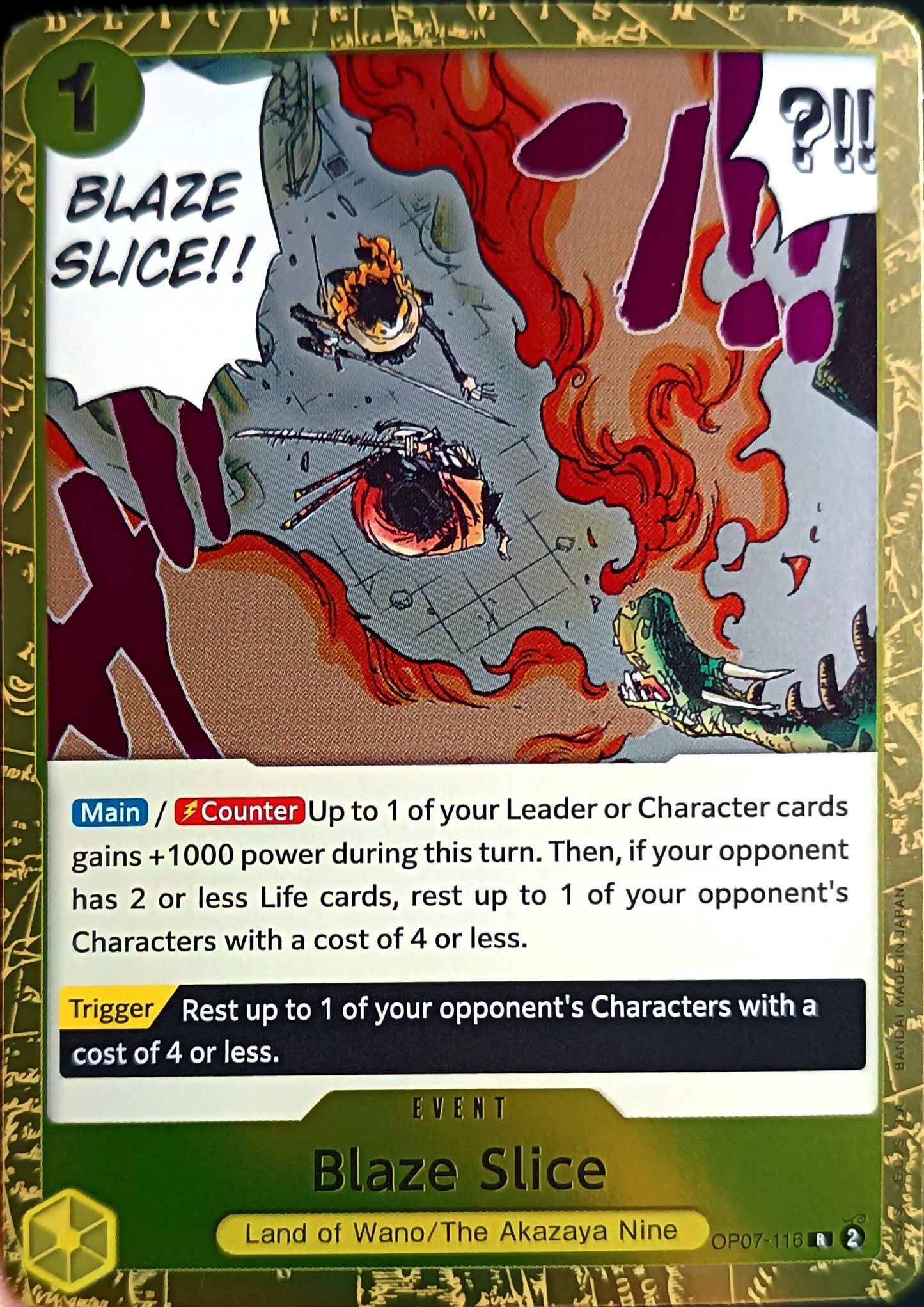 BLAZE SLICE - OP07-116 - RARE - FOIL