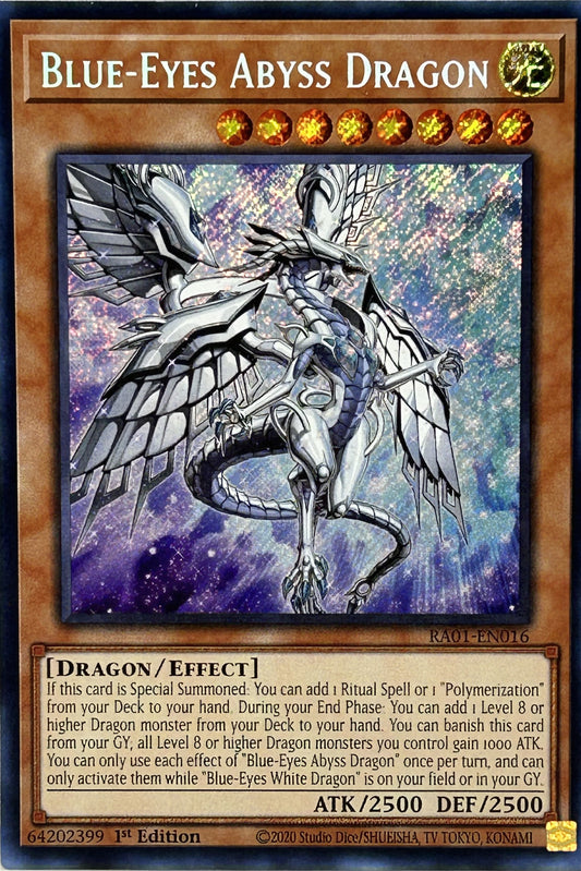 BLUE-EYES ABYSS DRAGON - RA01-EN016 - SECRET RARE