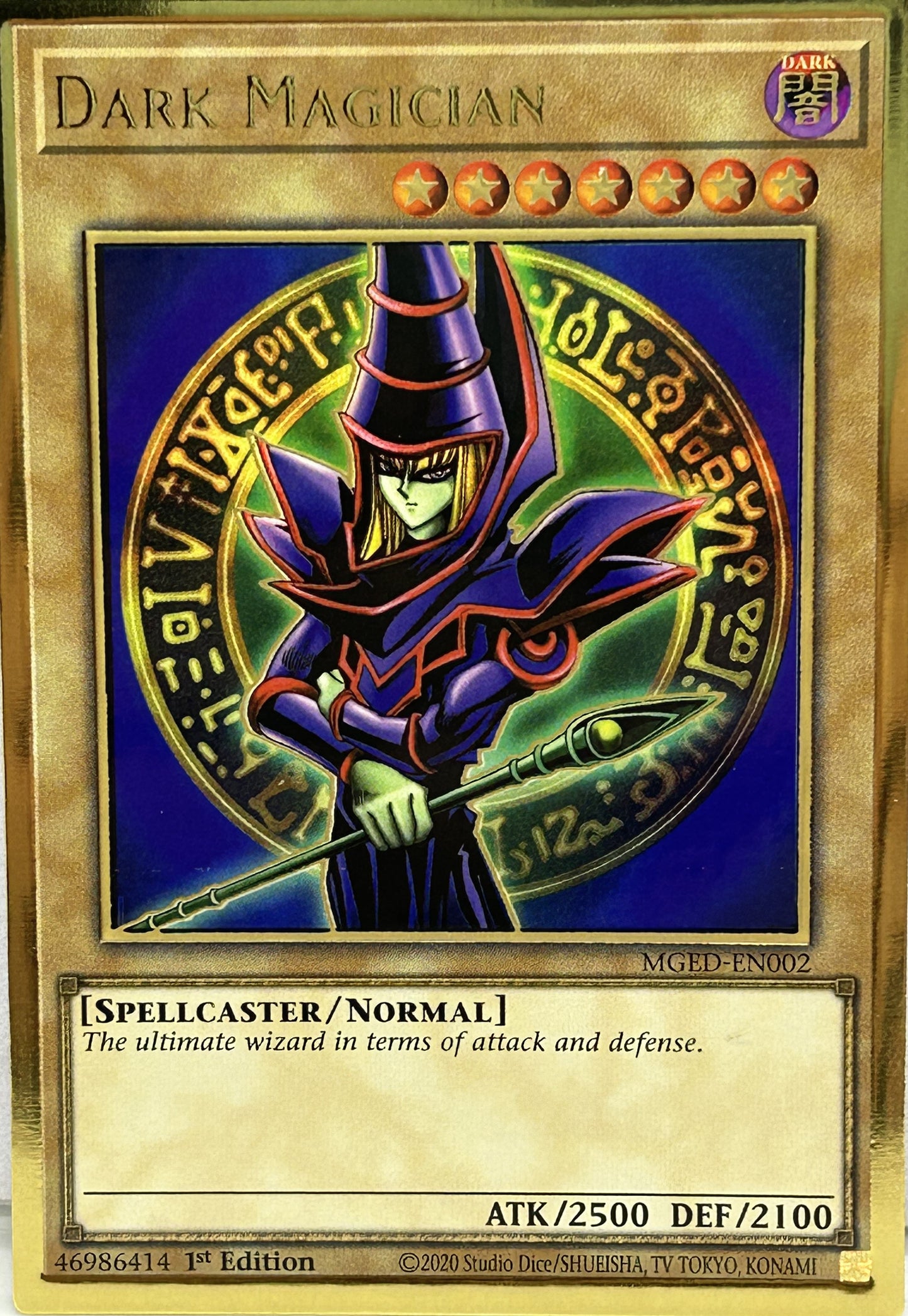 DARK MAGICIAN - MGED-EN002 - PREMIUM GOLD RARE - 1ST EDITION