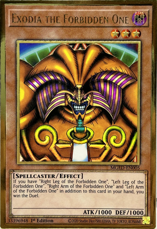 EXODIA THE FORBIDDEN ONE - MGED-EN005 - PREMIUM GOLD RARE - 1ST EDITION