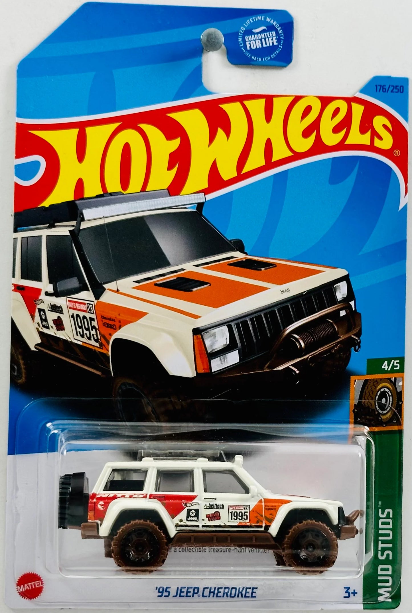 HOT WHEELS 2023 - 176/250 - MUD STUDS 04/05 - TREASURE HUNTS - '95 JEEP CHEROKEE