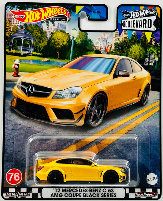 HOT WHEELS PREMIUM 2023 - BOULEVARD #76 - '12 MERCEDES-BENZ C63 AMG COUPE BLACK SERIES