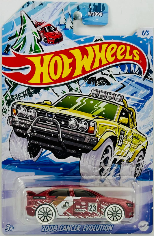 HOT WHEELS 2023 - THEME SERIES/HOLIDAY HOT RODS/ WH WINTER 01/05 - 2008 LANCER EVOLUTION - WALMART EXCLUSIVE