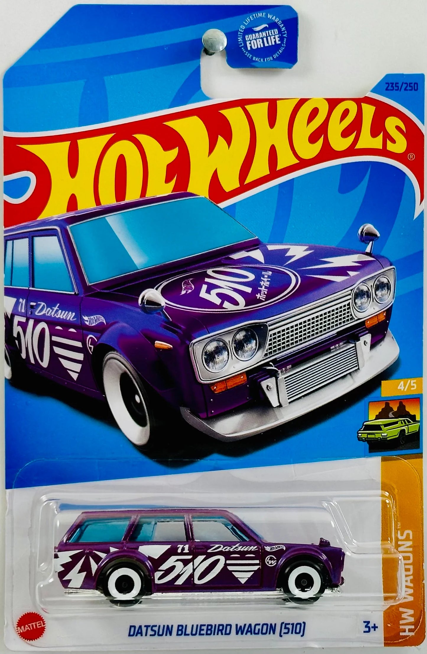 HOT WHEELS 2023 - 235/250 - HW WAGONS 04/05 - DATSUN BLUEBIRD WAGON (510) - PURPLE