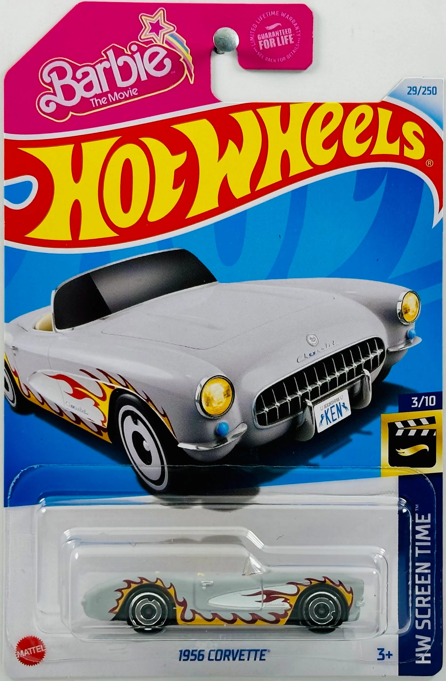 HOT WHEELS 2023 - 029/250 - HW SCREEN TIME 03/10 - 1956 CORVETTE - 'KEN' - BARBIE: THE MOVIE