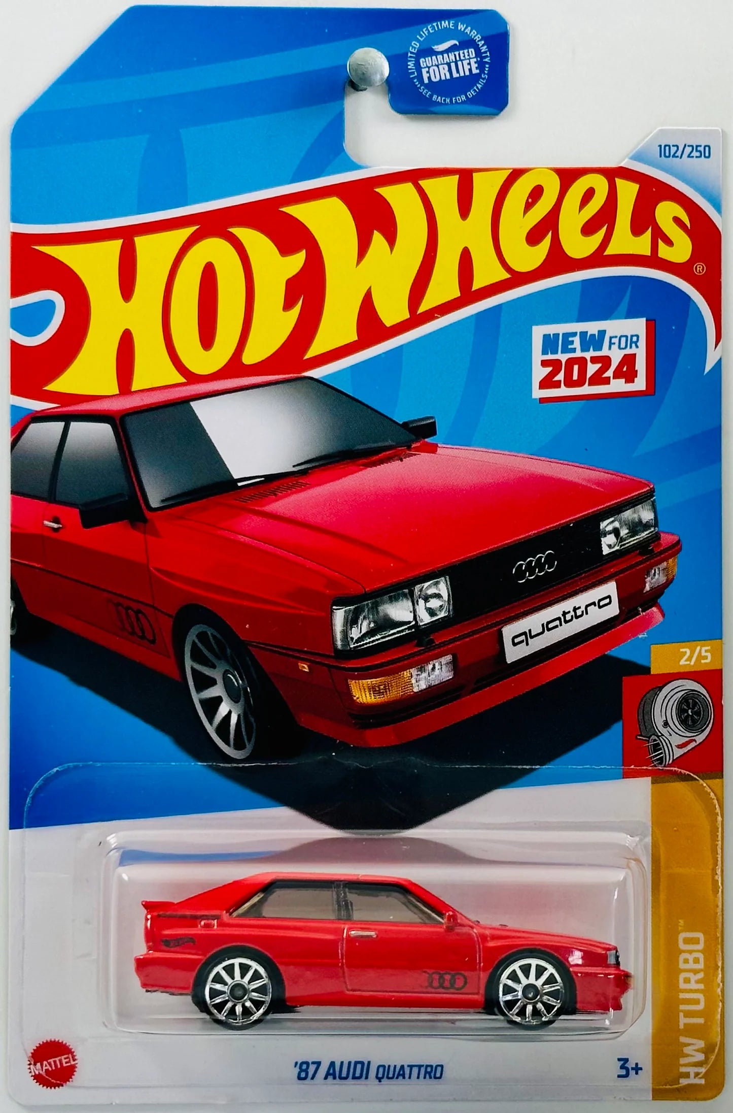 HOT WHEELS 2024 - 102/250 - HW TURBO 02/05 - NEW MODELS - '87 AUDI QUATTRO