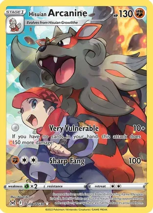 HISUIAN ARCANINE - TG08/TG30 - HOLO RARE