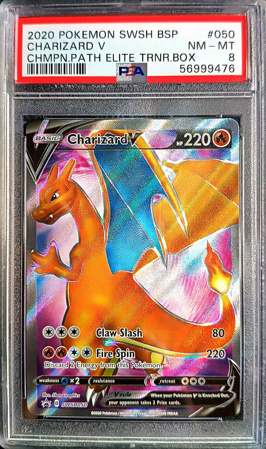 CHARIZARD V - SWSH050 - FULL ART ULTRA RARE - PSA