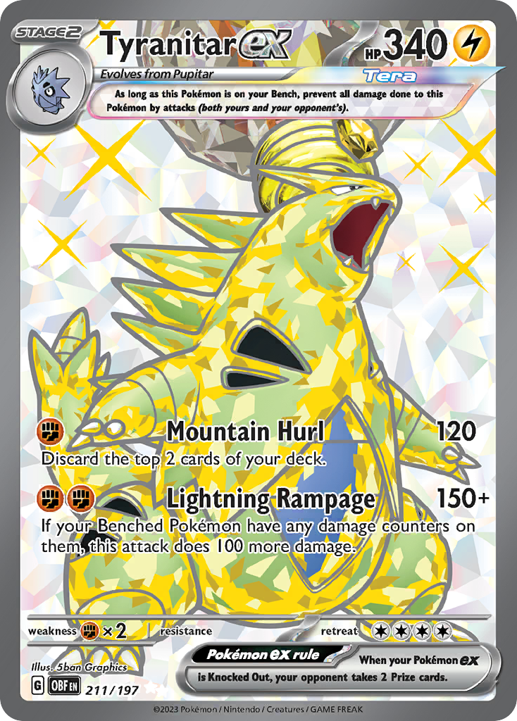 TYRANITAR EX - 211/197 - FULL ART SECRET RARE