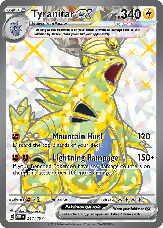 TYRANITAR EX - 211/197 - FULL ART SECRET RARE