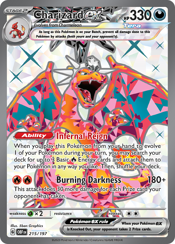 CHARIZARD EX - 215/197 - OBSIDIAN FLAMES