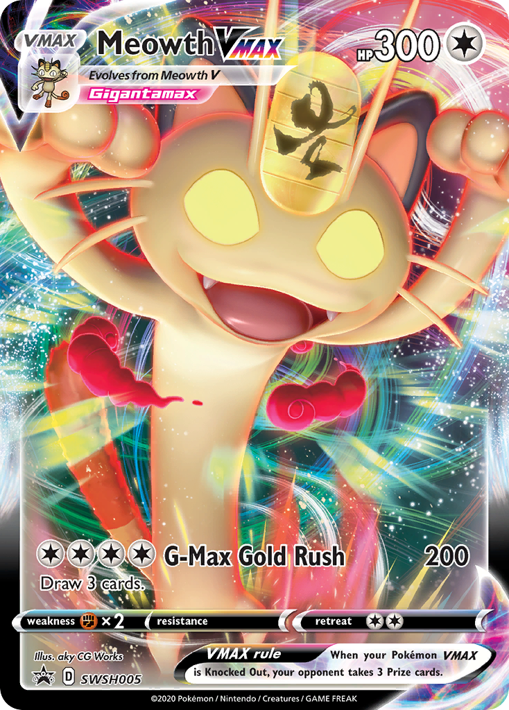 MEOWTH VMAX - SWSH005 - OVERSIZED PROMO