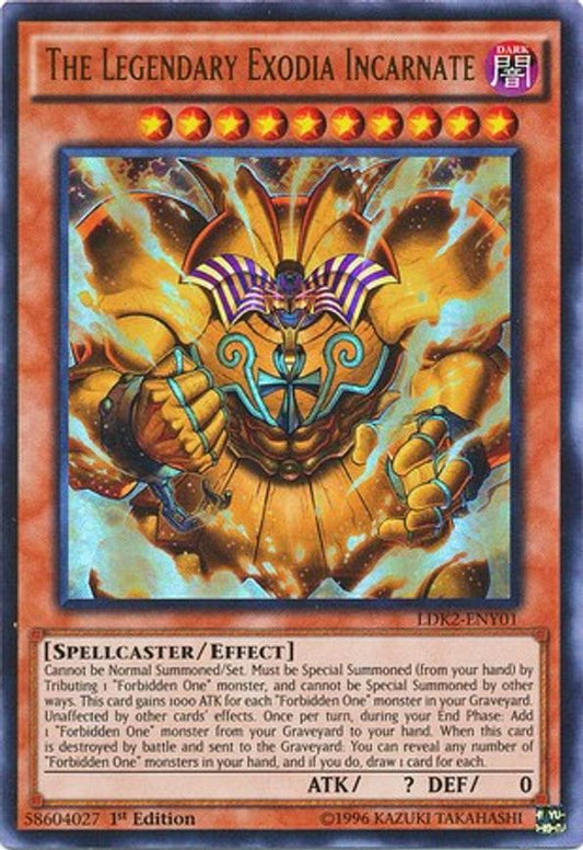 THE LEGENDARY EXODIA INCARNATE - LDK2-ENY01 - ULTRA RARE 1ST EDITION