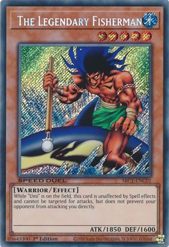 THE LEGENDARY FISHERMAN - SBC1-ENC01 - SECRET RARE 1ST EDITION