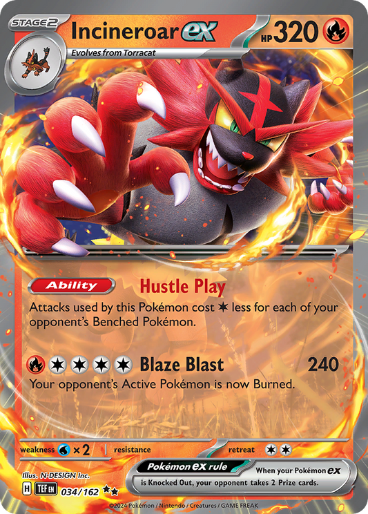 INCINEROAR EX - 034/162 - ULTRA RARE