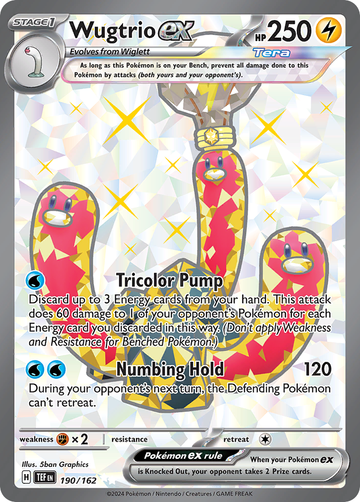 WUGTRIO EX - 190/162 - FULL ART SECRET RARE