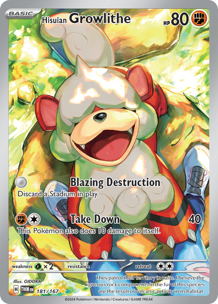 HISUIAN GROWLITHE - 181/167 - TWILIGHT MASQUERADE