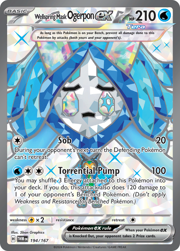 WELLSPRING MASK OGERPON EX -  195/167 - TWILIGHT MASQUERADE