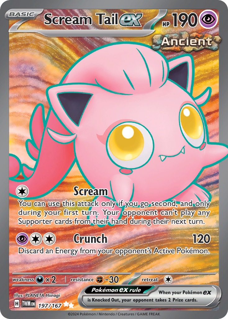 SCREAM TAIL EX - 197/167 - FULL ART SECRET RARE