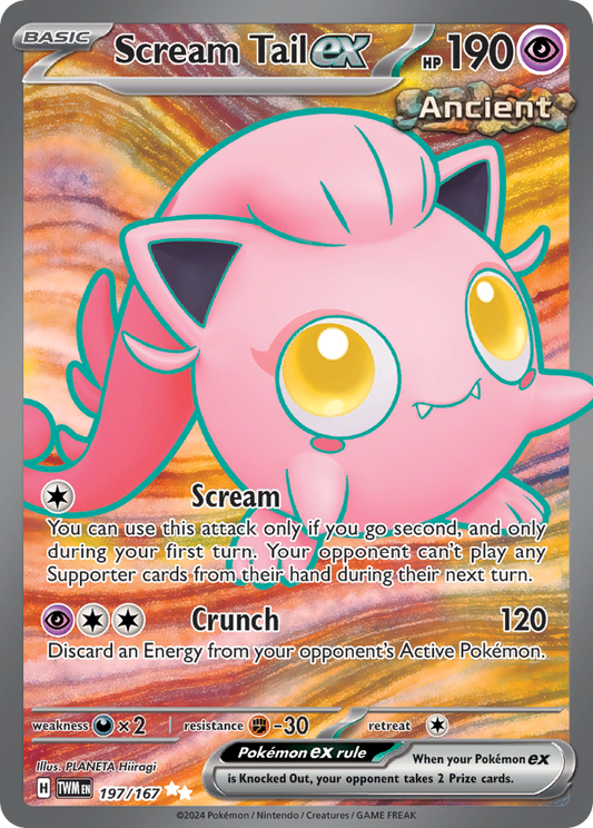 SCREAM TAIL EX - 197/167 - FULL ART SECRET RARE