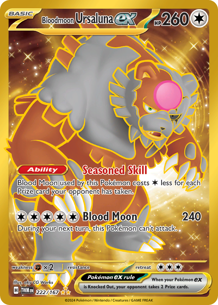 BLOODMOON URSALUNA EX - 222/167 - TWILIGHT MASQUERADE