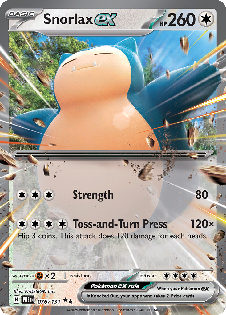SNORLAX EX - 076/131 - PRISMATIC EVOLUTIONS