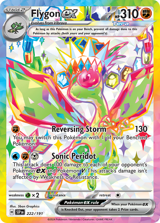 FLYGON EX - 222/191 - FULL ART SECRET RARE