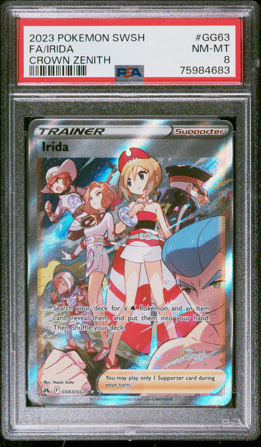 IRIDA - GG63/GG70 - FULL ART - PSA NM-MT 8